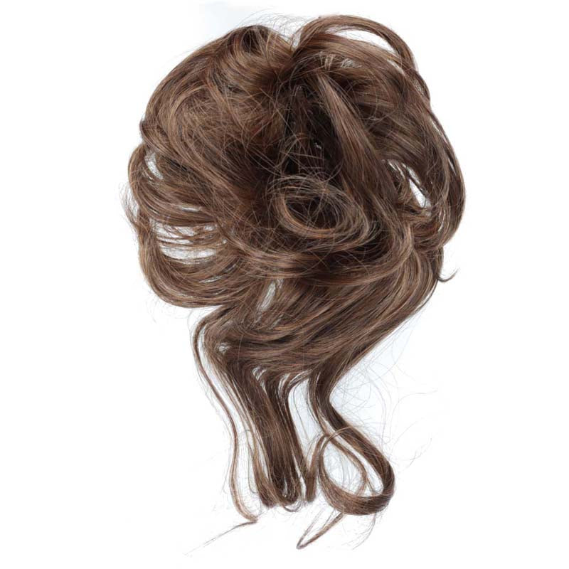 20CM SYNTHETIC HAIR BUN EXTENSIONS MESSY CURLY SCRUNCHIES