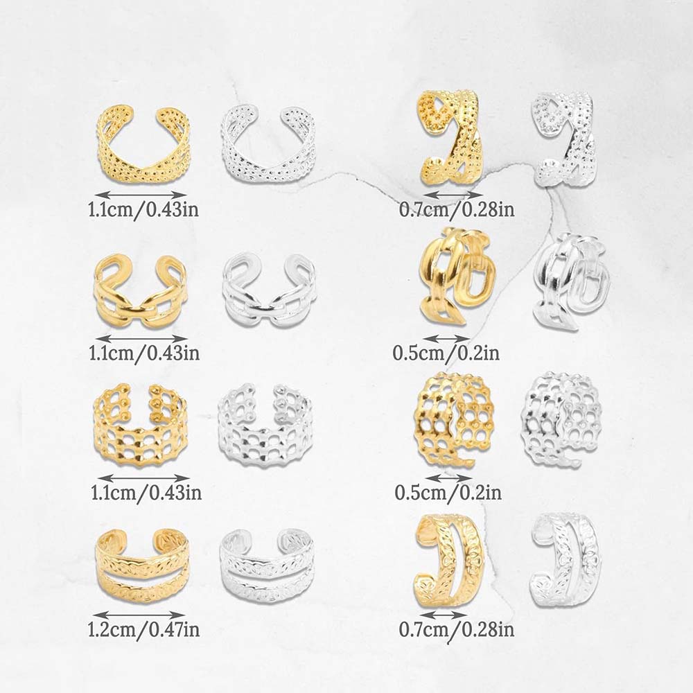 32PCS GOLD & SILVER HAIR CUFFS BRAID CUFFS DREAD CUFFS