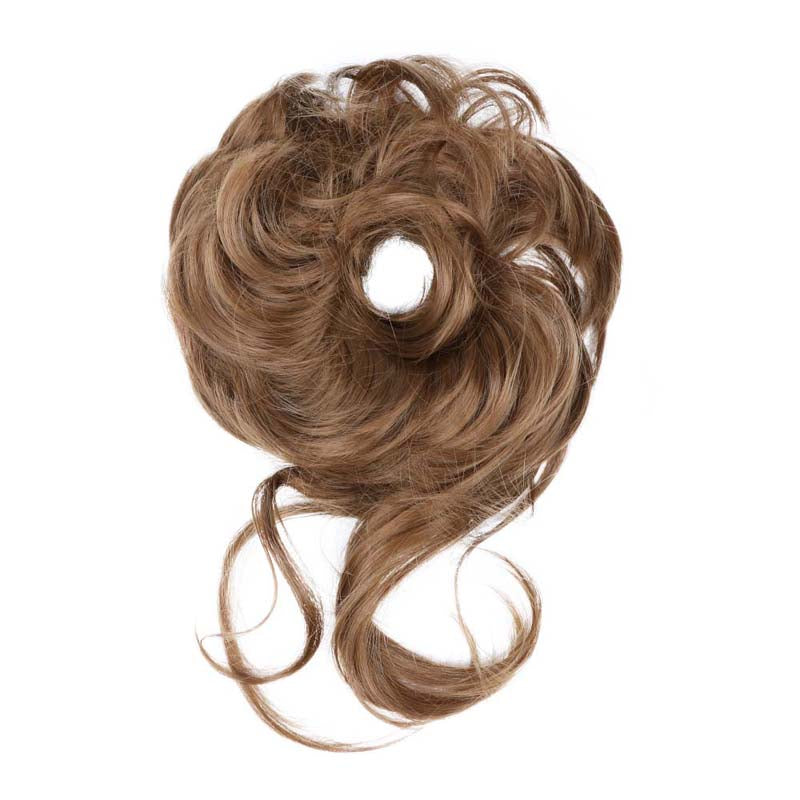 20CM SYNTHETIC HAIR BUN EXTENSIONS MESSY CURLY SCRUNCHIES