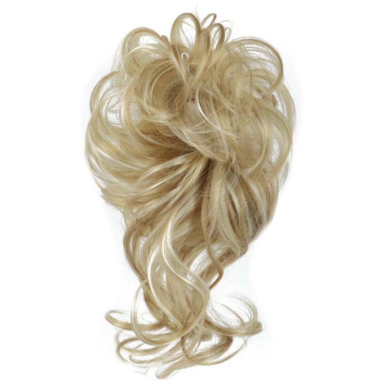 20CM SYNTHETIC HAIR BUN EXTENSIONS MESSY CURLY SCRUNCHIES