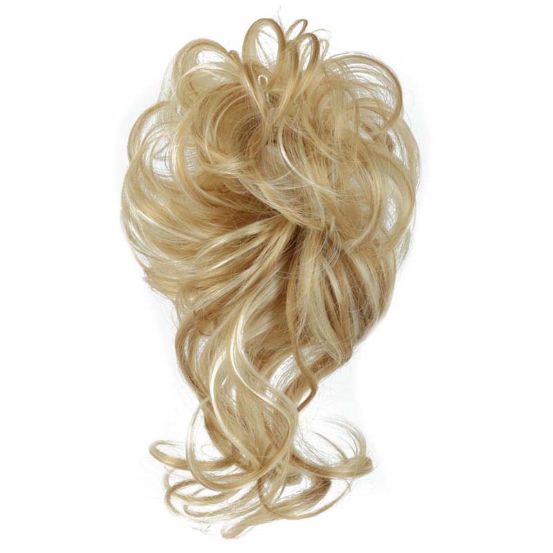 20CM SYNTHETIC HAIR BUN EXTENSIONS MESSY CURLY SCRUNCHIES
