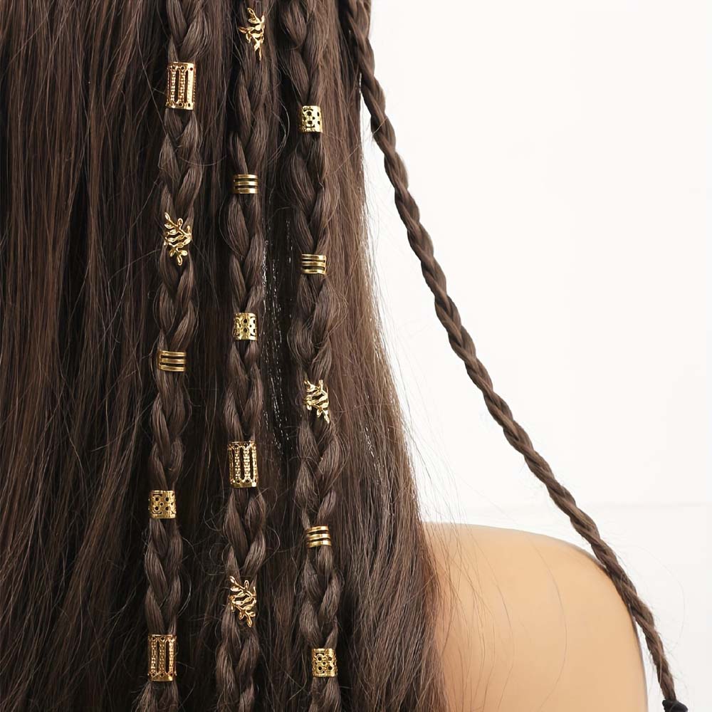 40PCS LEAF HOLLOW BRAID CUFFS BRAID CLIPS