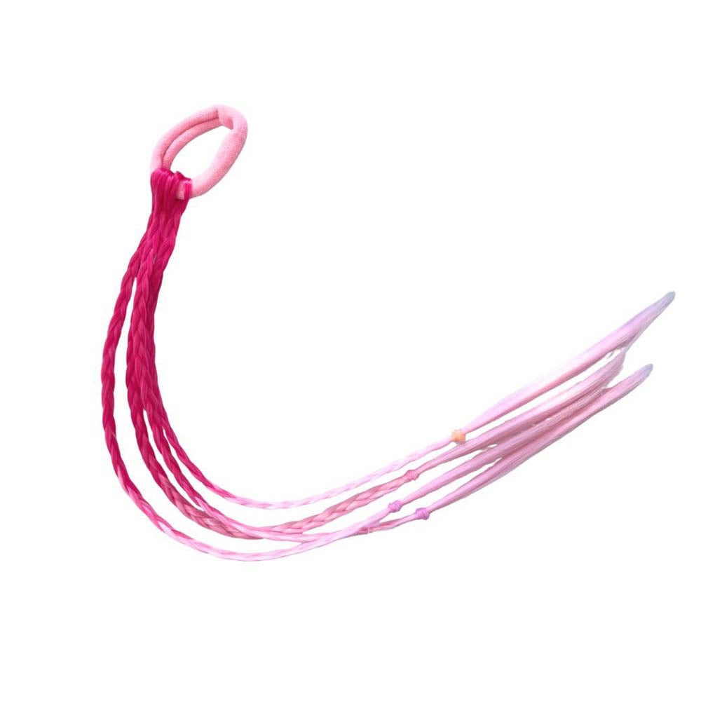 2PCS 40CM ROSE &amp; PINK CRAZY HAIR DAY COLORED BRAIDS HAIR EXTENSIONS