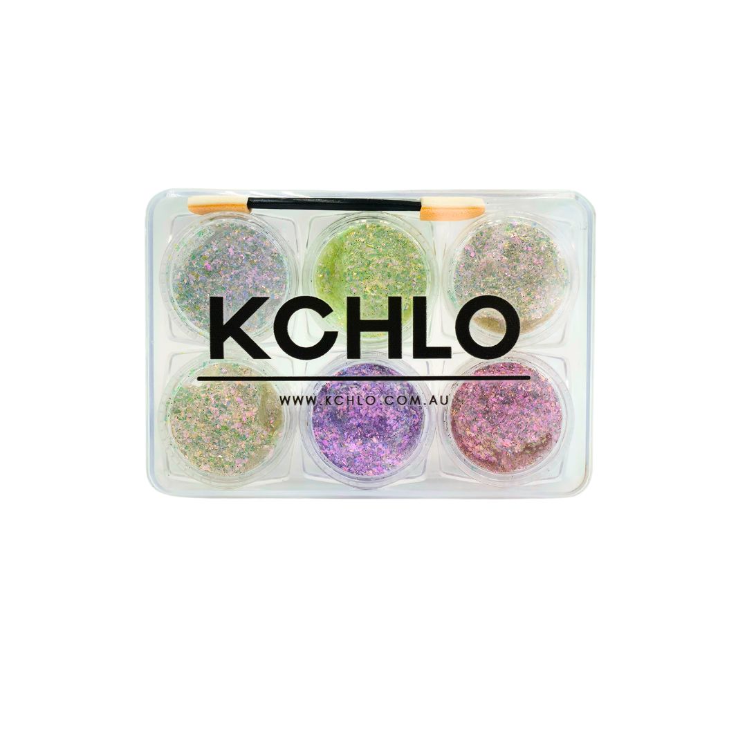 SUNSET HAIR, FACE &amp; BODY GLITTER GEL 6 COLORS