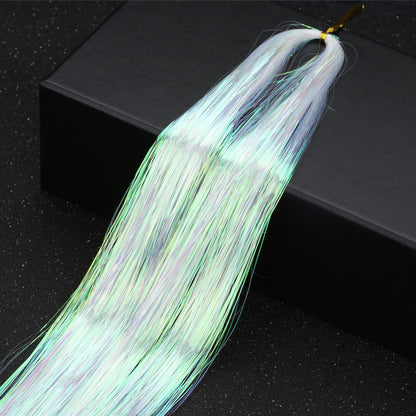 SYNTHETIC HAIR TINSEL SPARKLE HOLOGRAPHIC HAIR HIGHLIGHT