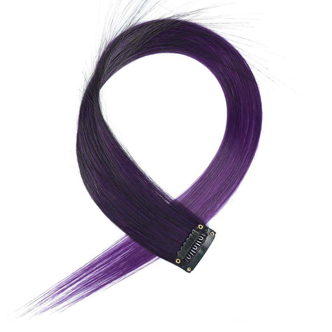 DARK PURPLE &amp; PURPLE CLIP IN HAIR EXTENSIONS HAIR HIGHLIGHTS