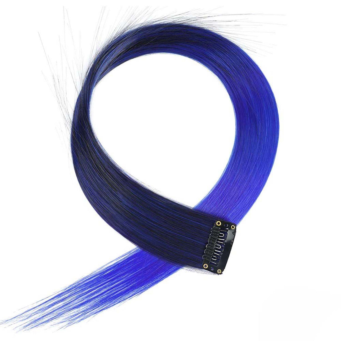 BLUE &amp; RYOAL BLUE CLIP IN HAIR EXTENSIONS HAIR HIGHLIGHTS