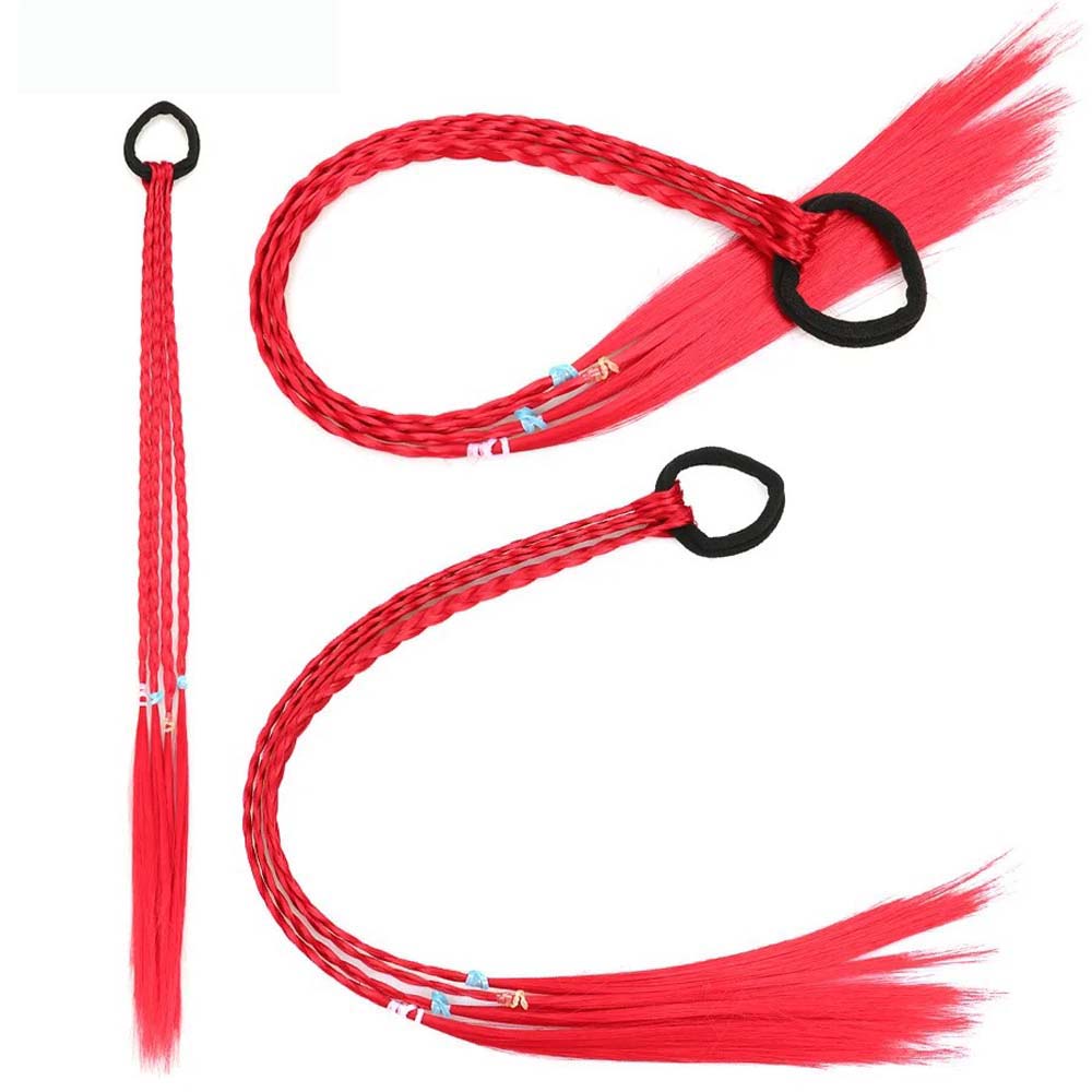 RED 50CM CRAZY HAIR DAY COLORED BRAIDS HAIR EXTENSIONS