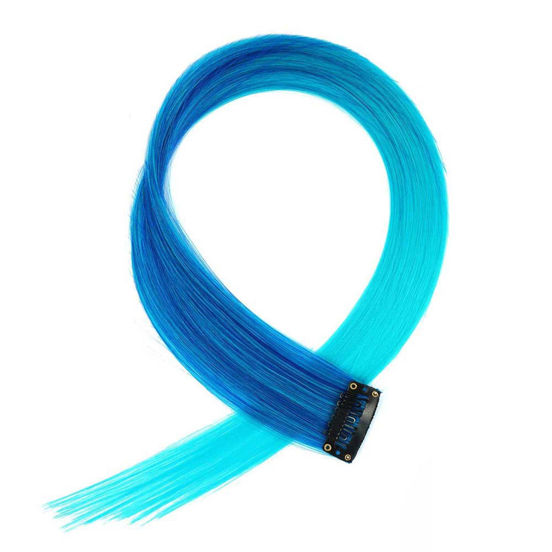 BLUE &amp; LIGHT BLUECLIP IN HAIR EXTENSIONS HAIR HIGHLIGHTS