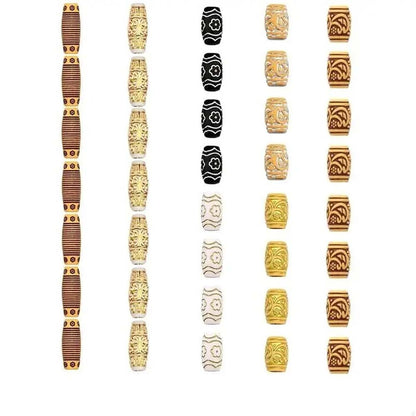 38PCS PLASTIC &amp; WOODEN HAIR BEADS