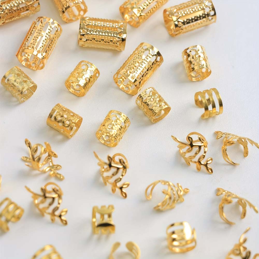 40PCS LEAF HOLLOW BRAID CUFFS BRAID CLIPS