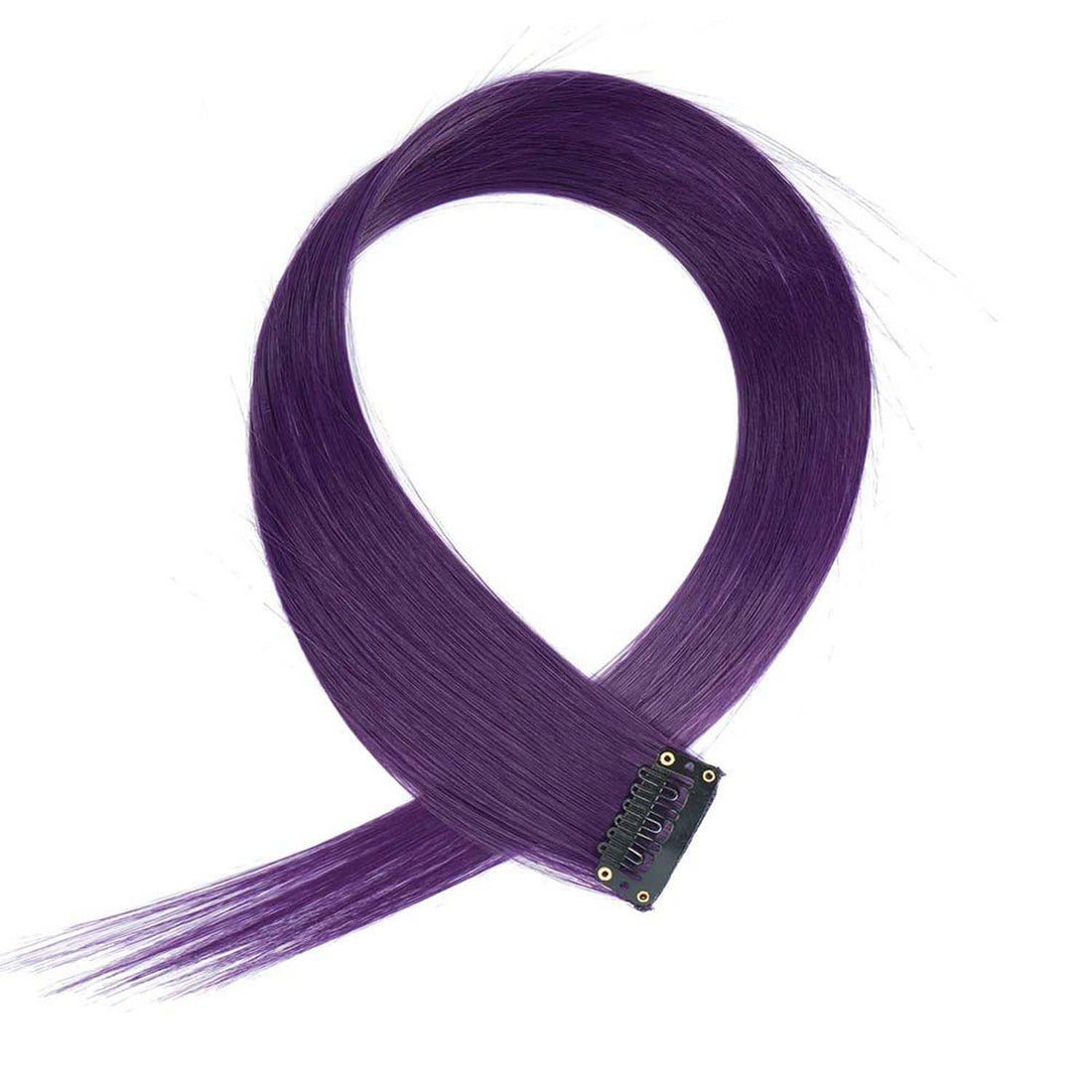DARK PURPLE CLIP IN HAIR EXTENSIONS HAIR HIGHLIGHTS