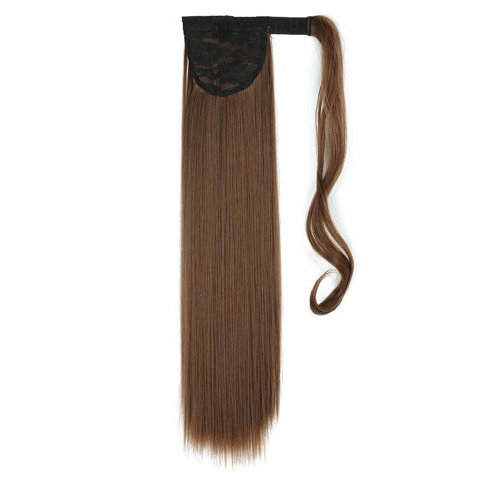 GOLDEN BROWN SYNTHETIC STRAIGHT PONYTAIL HAIR EXTENSION