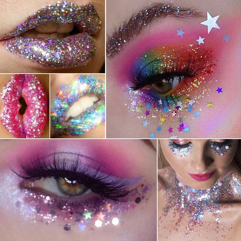SUNSET HAIR, FACE &amp; BODY GLITTER GEL 6 COLORS
