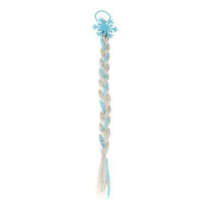 SNOW FLAKE BUTTERFLY BRAIDED HAIR PIECE WITH ELASTIC RUBBER BAND