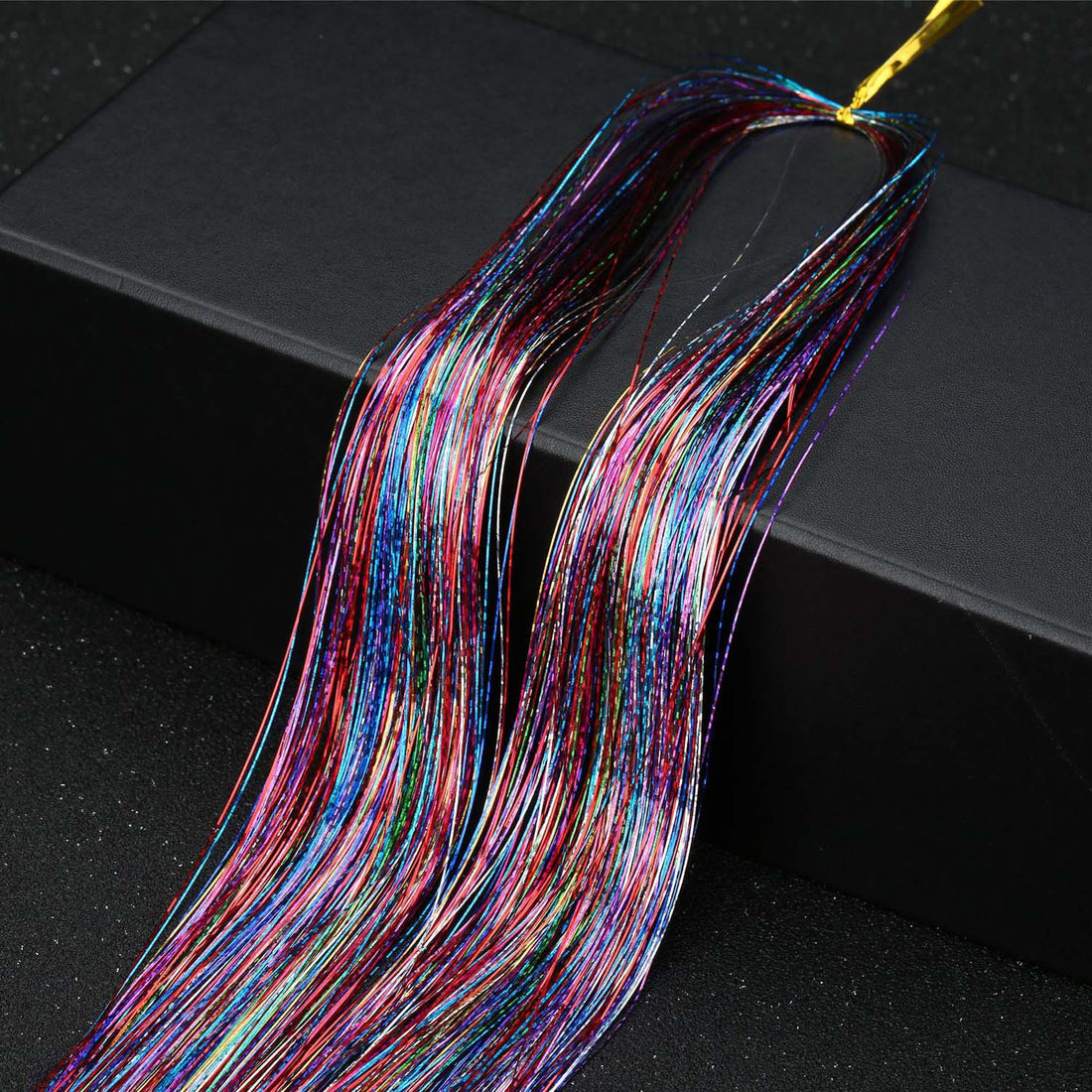 COLORFUL SYNTHETIC HAIR TINSEL SPARKLE HOLOGRAPHIC HAIR HIGHLIGHT