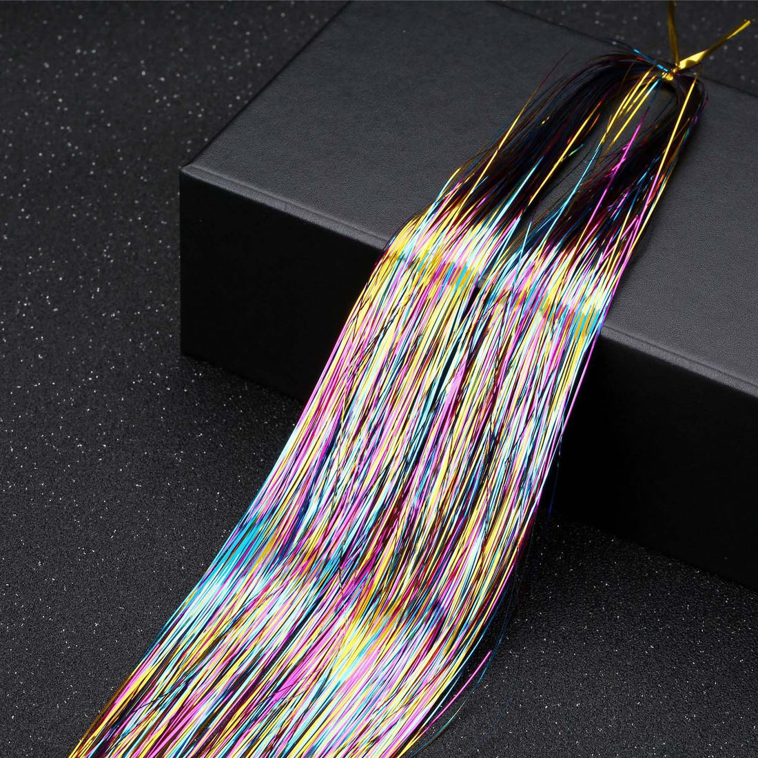 RAINBOW SYNTHETIC HAIR TINSEL SPARKLE HOLOGRAPHIC HAIR HIGHLIGHT