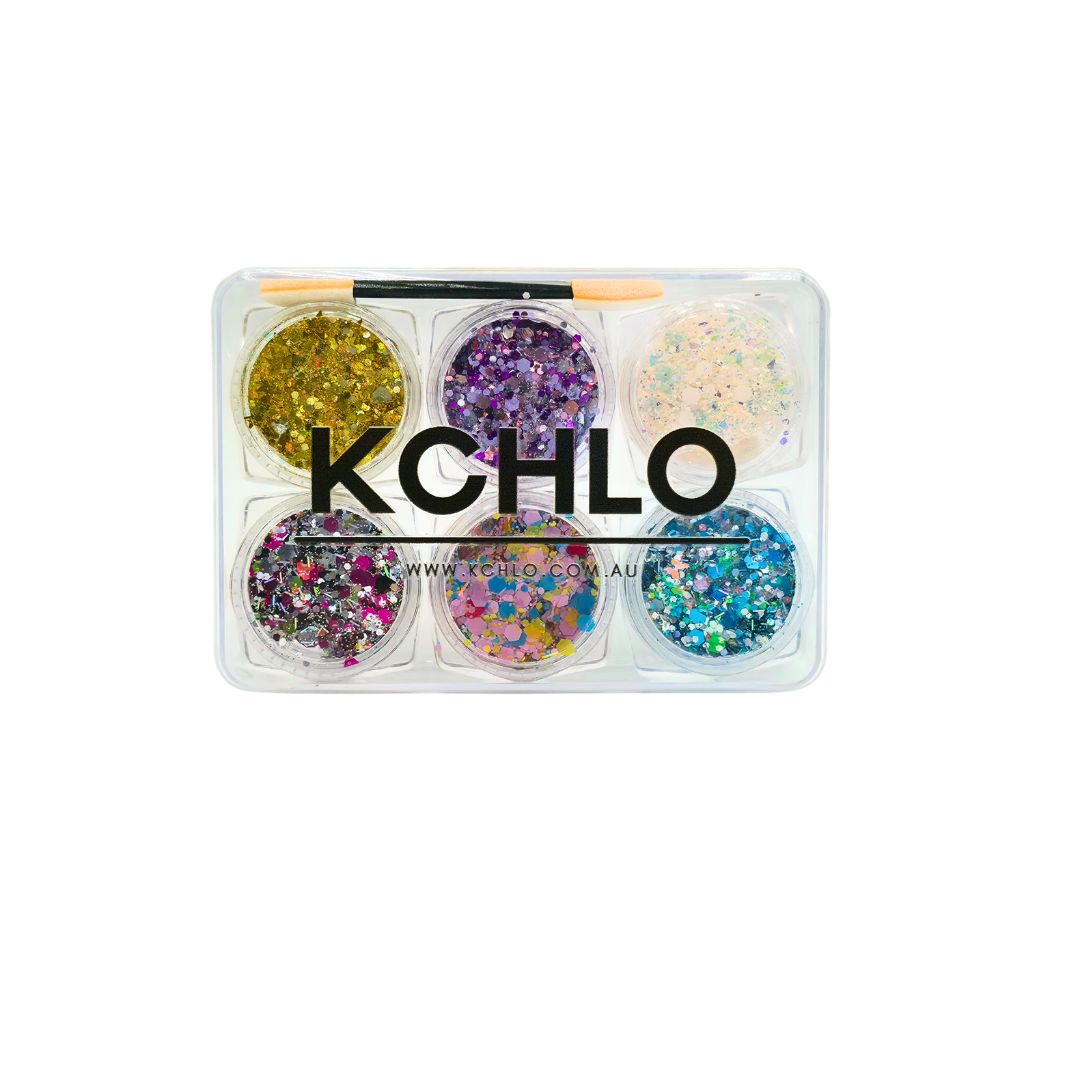TWILIGHT VIOLET HAIR, FACE &amp; BODY GLITTER GEL 6 COLORS