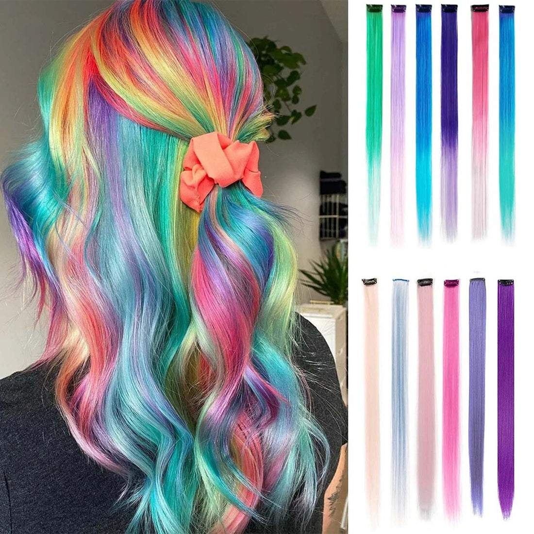 CLIP IN HAIR EXTENSIONS HAIR HIGHLIGHTS