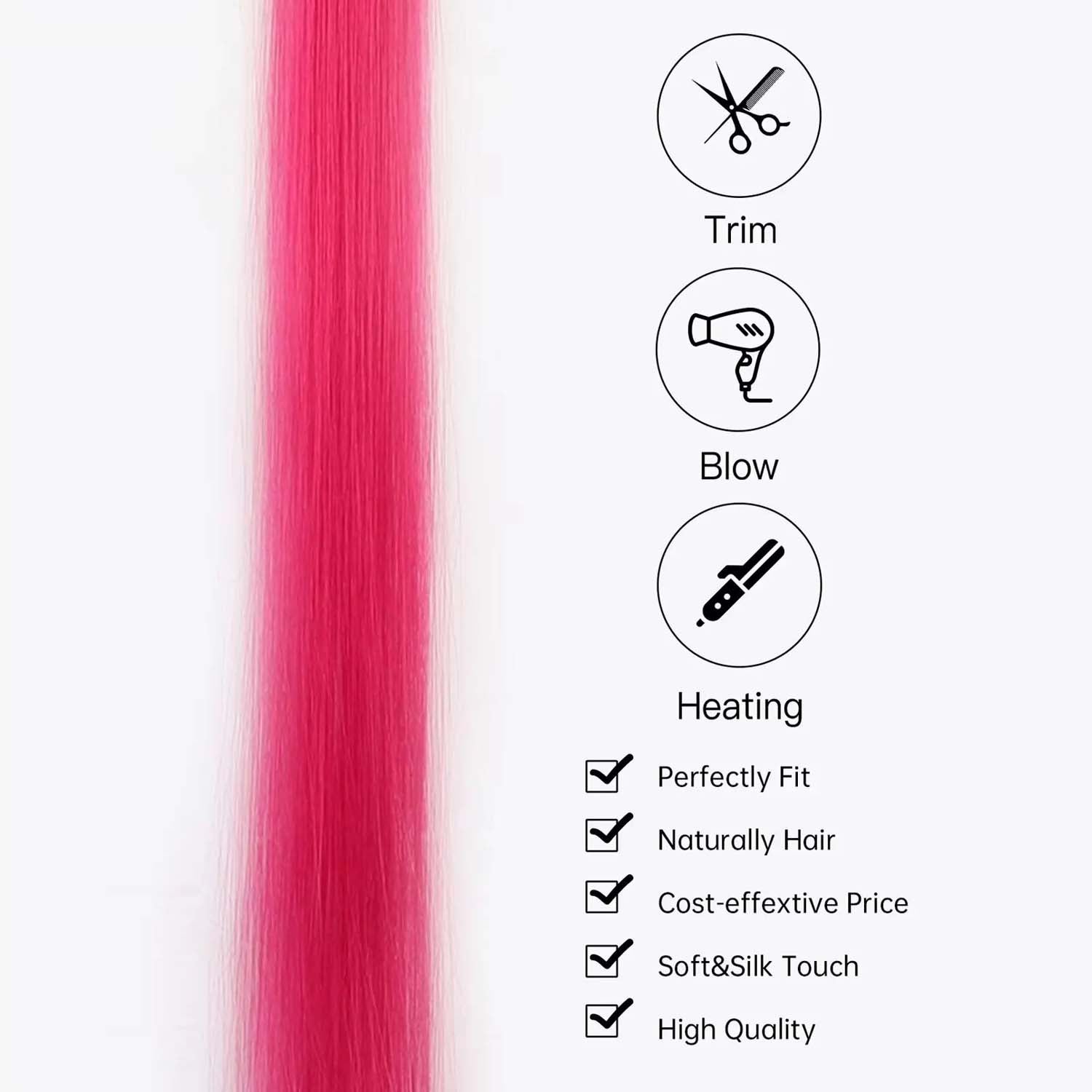 BLUE &amp; RYOAL BLUE CLIP IN HAIR EXTENSIONS HAIR HIGHLIGHTS