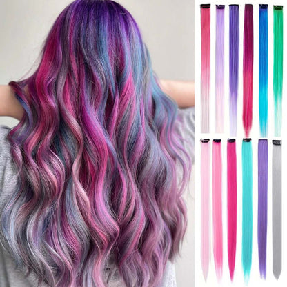 BLUE &amp; RYOAL BLUE CLIP IN HAIR EXTENSIONS HAIR HIGHLIGHTS