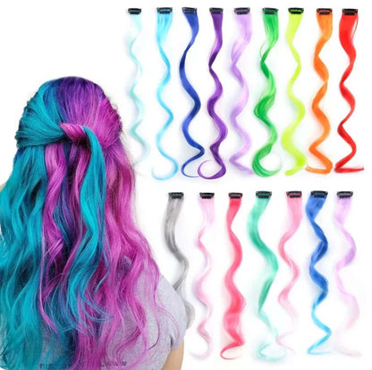 BLUE &amp; RYOAL BLUE CLIP IN HAIR EXTENSIONS HAIR HIGHLIGHTS