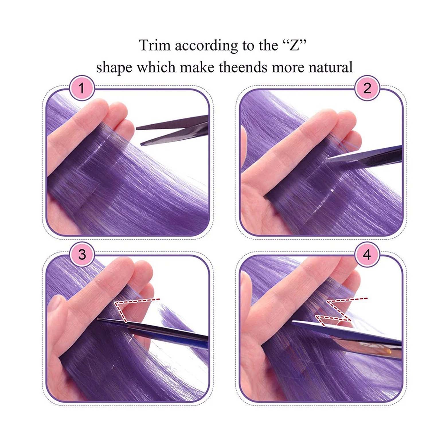 BLUE &amp; RYOAL BLUE CLIP IN HAIR EXTENSIONS HAIR HIGHLIGHTS