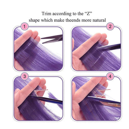BLUE &amp; RYOAL BLUE CLIP IN HAIR EXTENSIONS HAIR HIGHLIGHTS