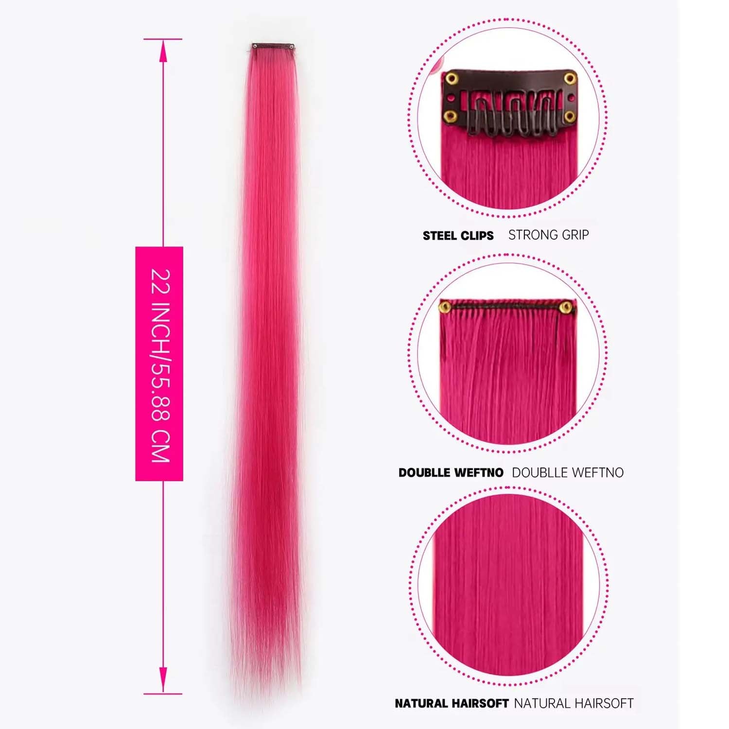 BLUE &amp; RYOAL BLUE CLIP IN HAIR EXTENSIONS HAIR HIGHLIGHTS