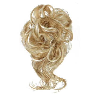 20CM SYNTHETIC HAIR BUN EXTENSIONS MESSY CURLY SCRUNCHIES
