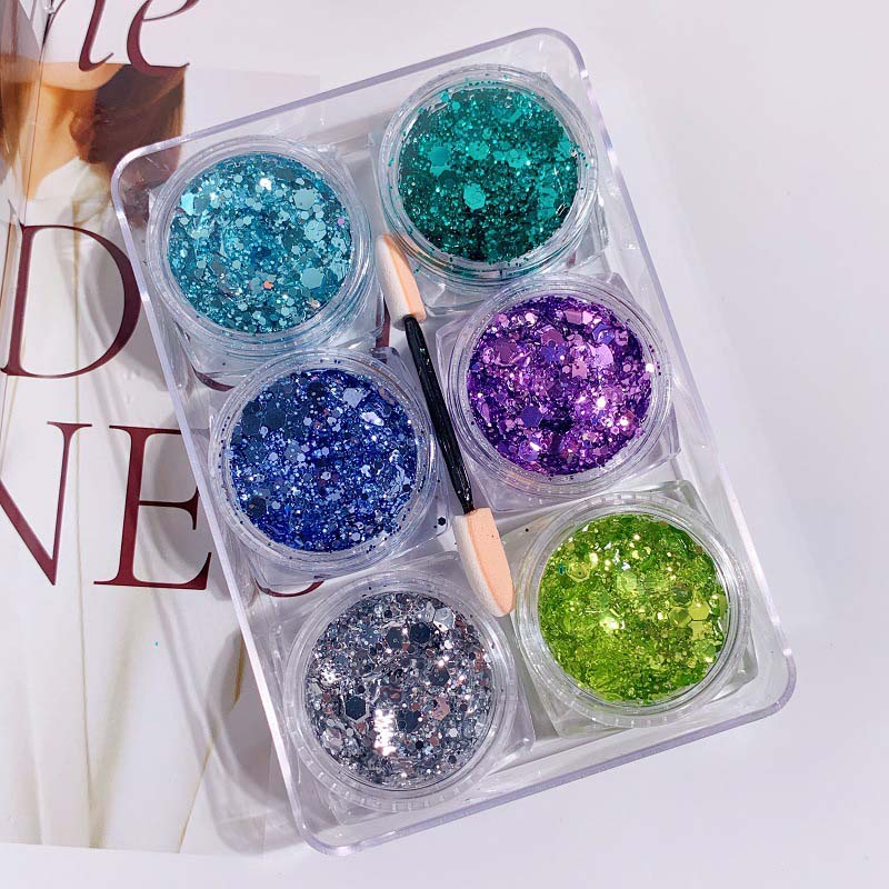 MINT MAMBO HAIR, FACE &amp; BODY GLITTER GEL 6 COLORS