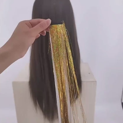 COLORFUL CLIP IN HAIR EXTENSIONS LONG SYNTHETIC COLORED HIGHLIGHTS